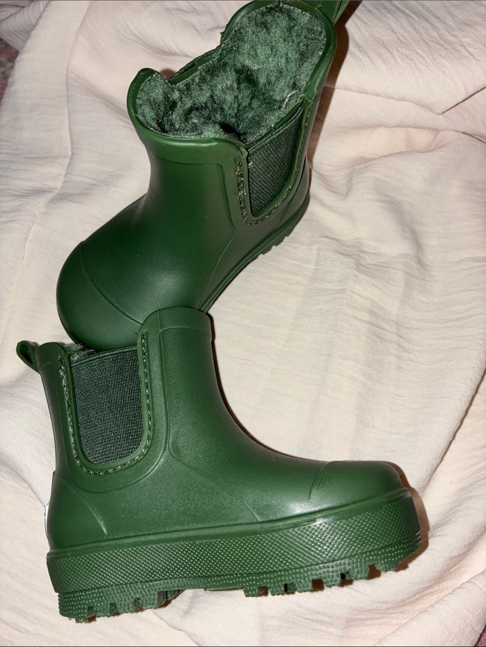 BearPaw Kids Dark Green Chelsea Waterproof Rain Boots